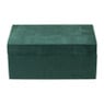 Kistje velvet - groen - ⌀23x14x10 cm