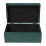 Kistje velvet - groen - ⌀23x14x10 cm