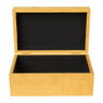 Kistje velvet - geel - ⌀23x14x10 cm