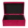 Kistje velvet - rood - ⌀23x14x10 cm