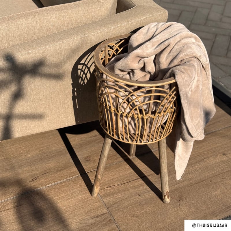 Rotan plantenbak - ø34x63 cm 