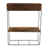 Recycle plantenbak kast met plankjes - 55x20x71cm