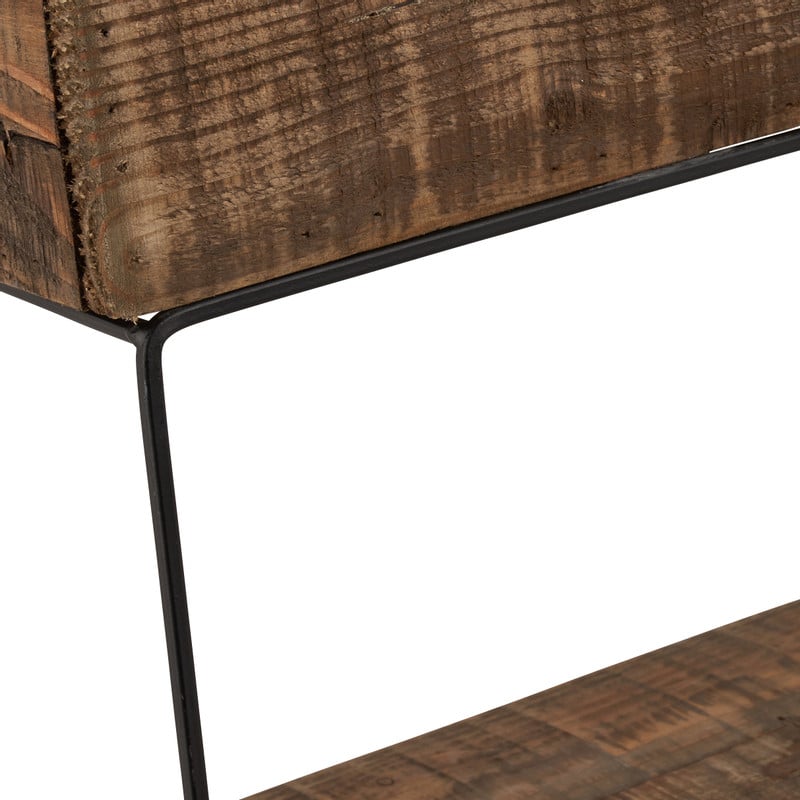 Recycle plantenbak kast met plankjes - 35x16x48cm