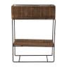 Recycle plantenbak kast met plankjes - 35x16x48cm