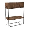 Recycle plantenbak kast met plankjes - 35x16x48cm