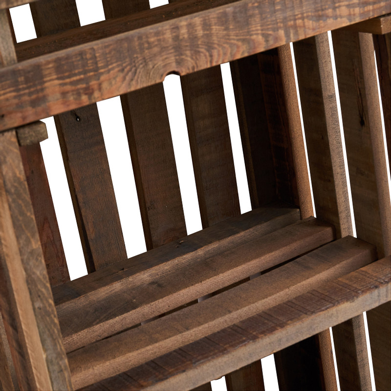 Recycle plantenbak met planken - 25x39x71cm