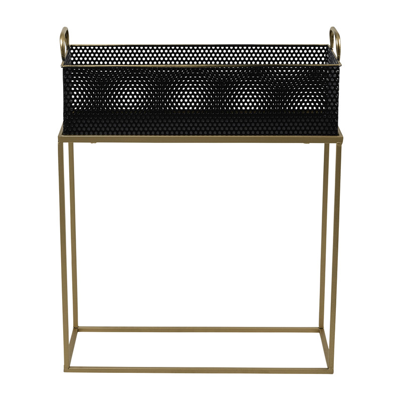 Plantenbak met gouden frame - 51x20x64cm