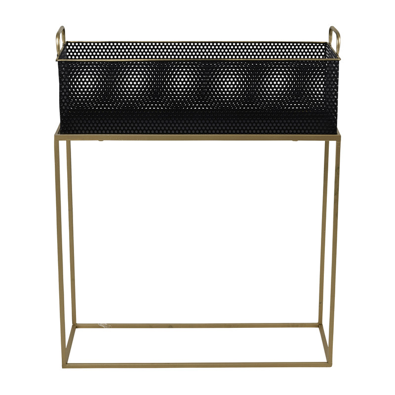 Plantenbak met gouden frame - 60x23x74cm