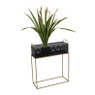 Plantenbak met gouden frame - 60x23x74cm