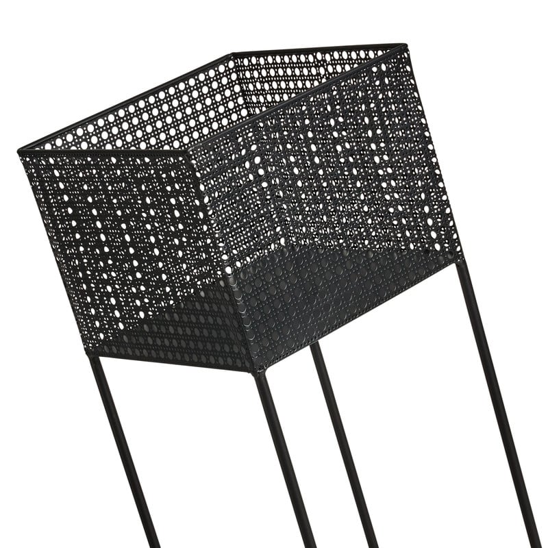 Plantenbak op voet metaal - 25x25x73 cm