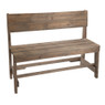 Bankje recycle met rugleuning - 95x40x79 cm 