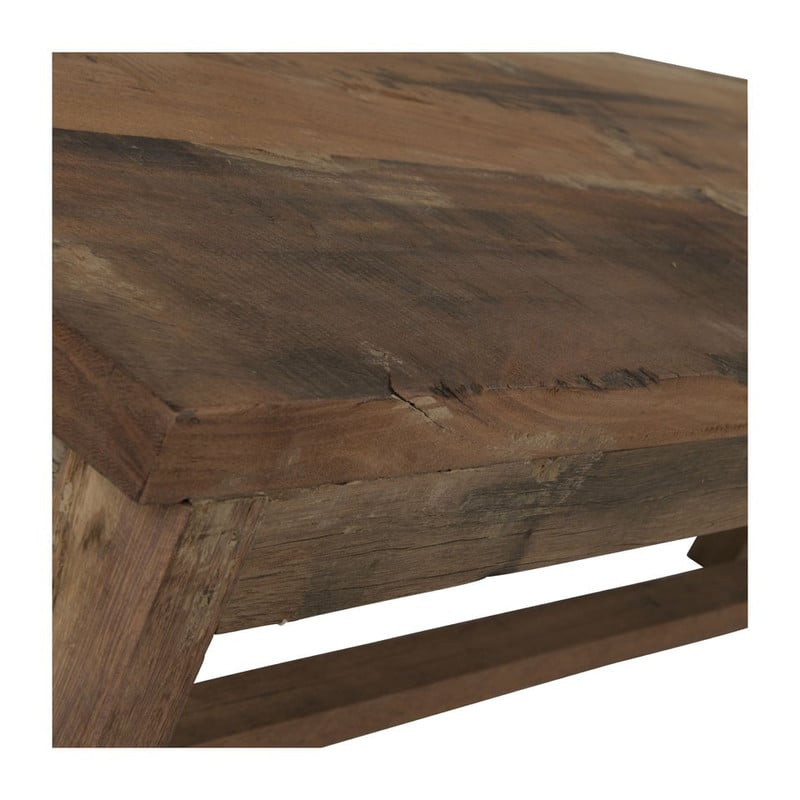 Bankje recycle met rugleuning - 132x44x83 cm