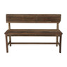 Bankje recycle met rugleuning - 132x44x83 cm