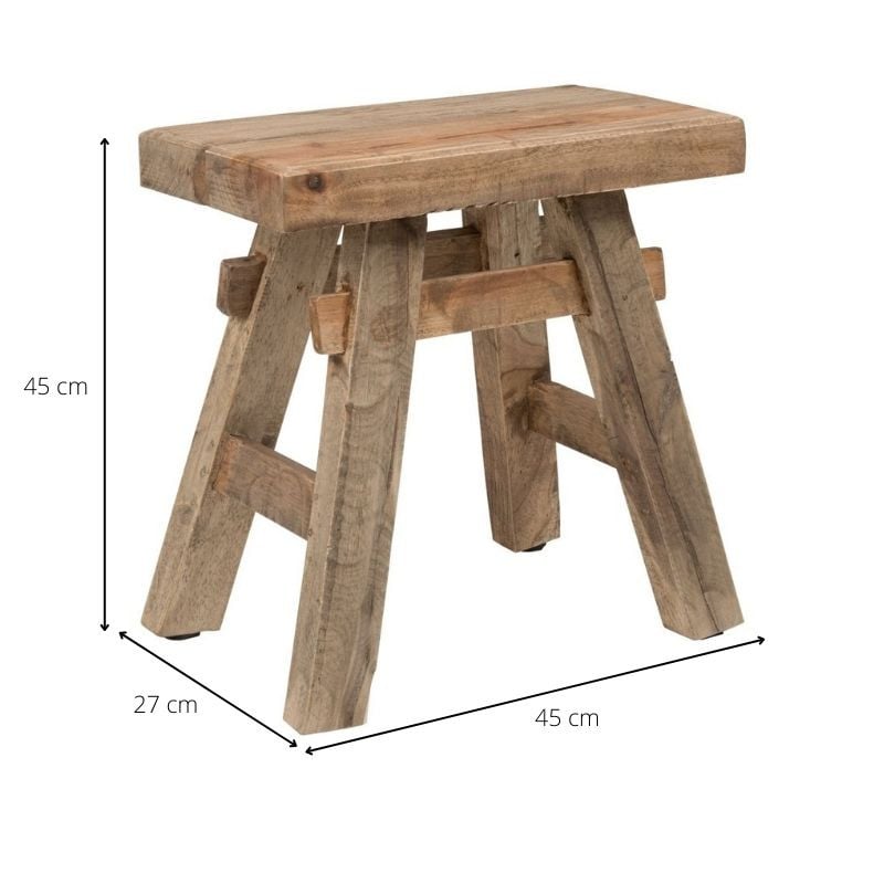Handmade krukje Ubud - recycle hout - 45x27x45 cm 