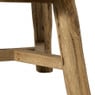 Bijzettafel recycled hout - bruin - ø50x38 cm