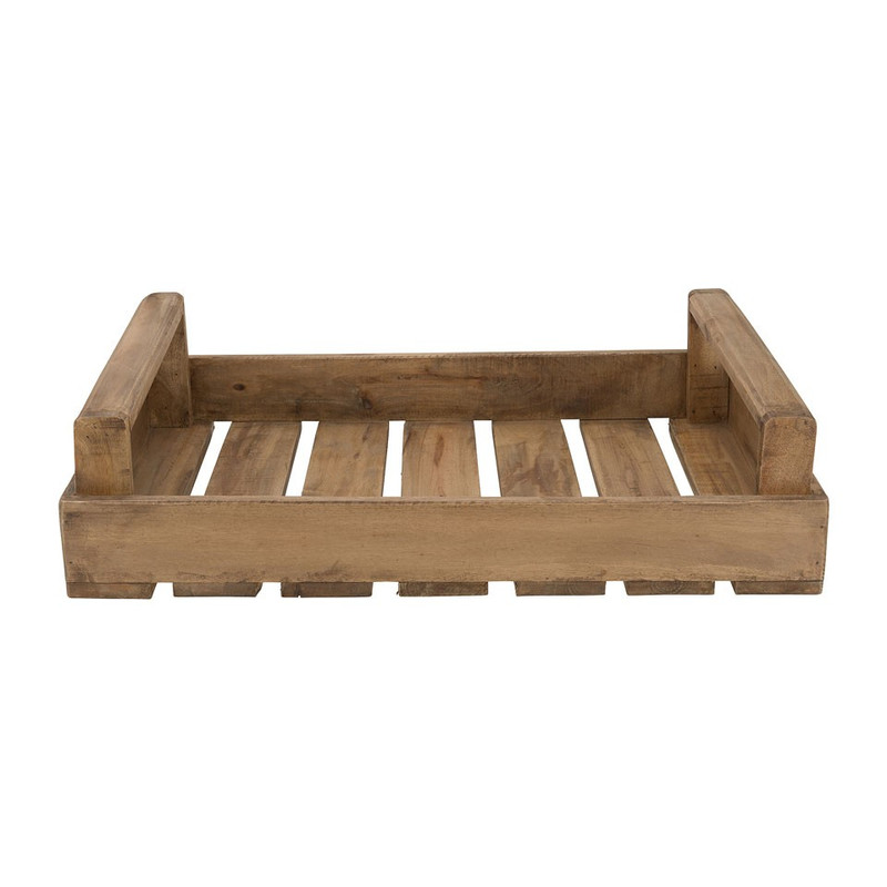 Tray met handvaten - recycled hout - 59x38x13 cm