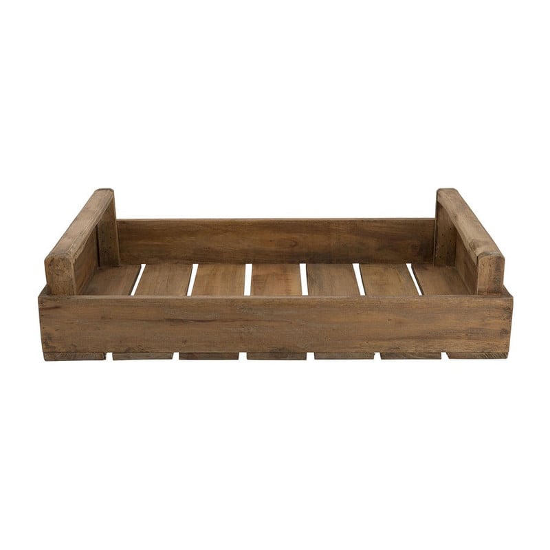 Tray met handvaten - recycled hout - 70x44x15 cm