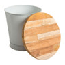 Tafeltje Bucket met teakblad - 45x45 cm