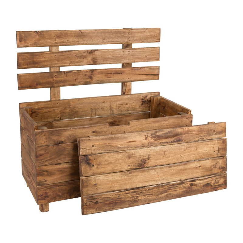 Bankje recycle - storage - 79x79x40 cm