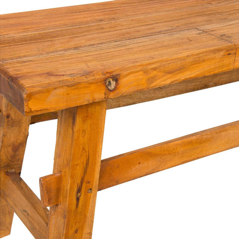 Bankje recycle hout Kuta - 118x34x48 cm