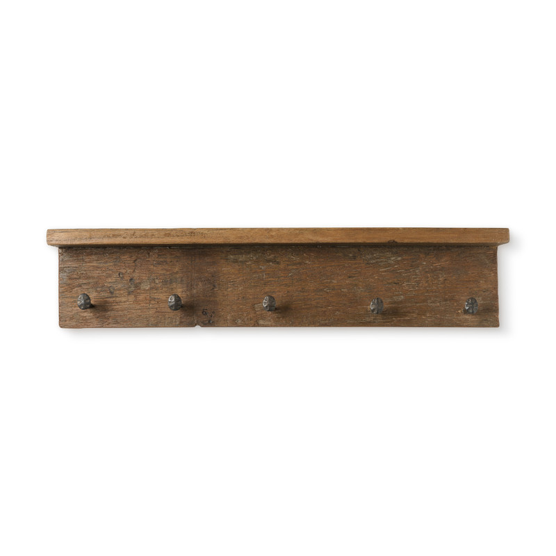 Kapstok recycle - 5 haken - 70x15 cm 