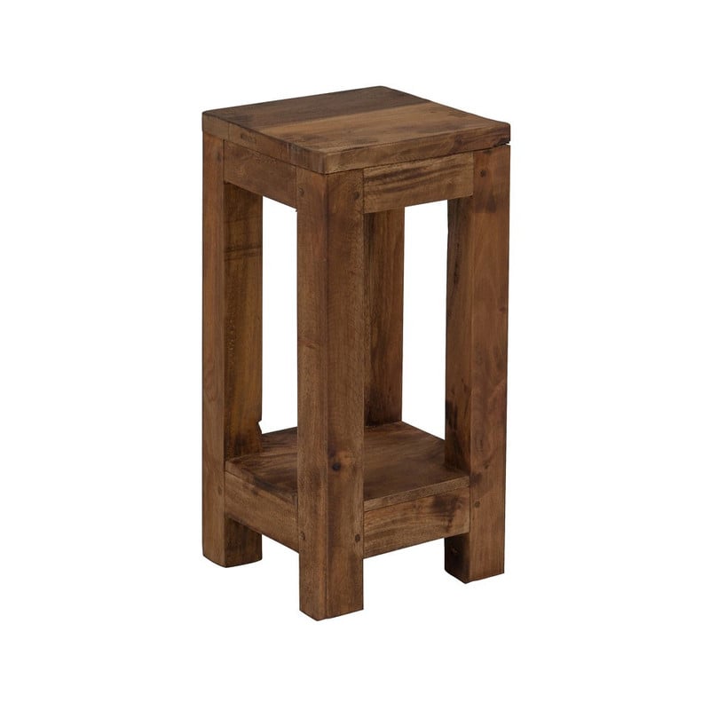 Hoge tafel  - gerecycled hout - 19x19x40 cm