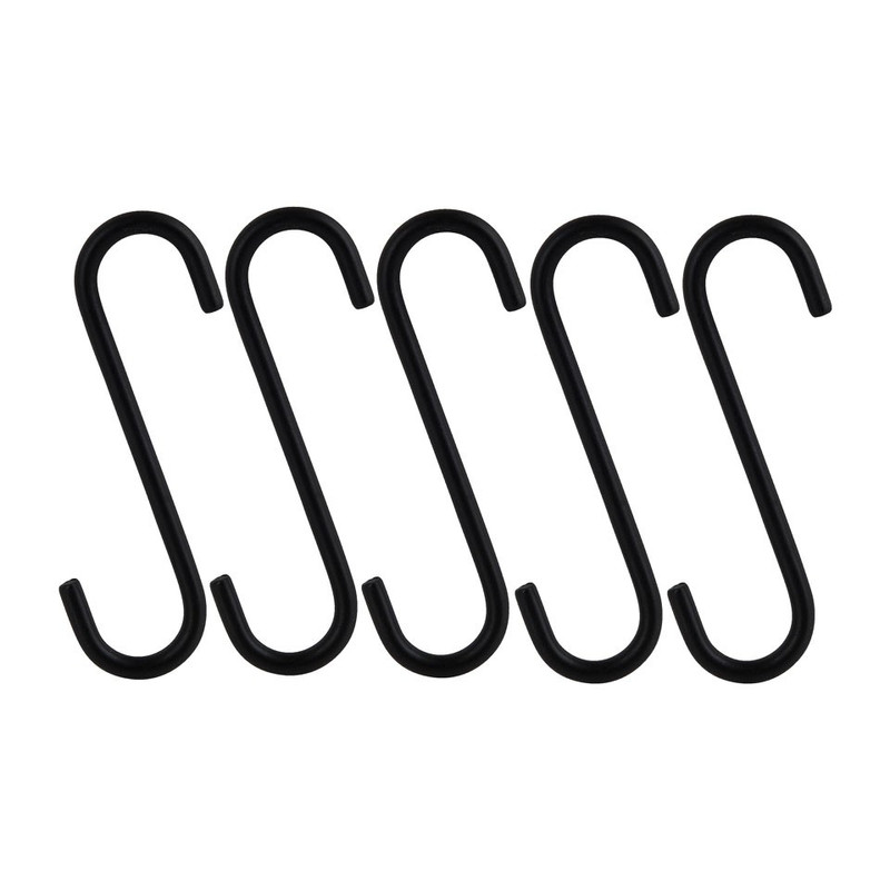 S haken - 10x3 cm - set van 5