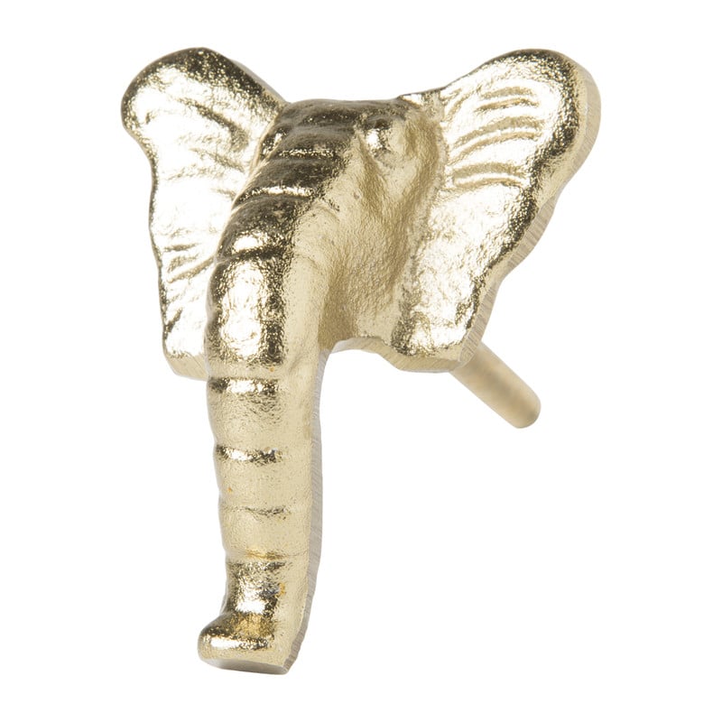 Deurknop olifant - goud - 4x6 cm