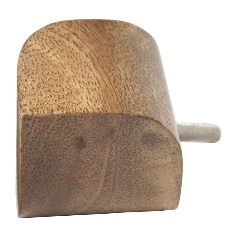 Deurknop ovaal - hout - 5x5 cm.