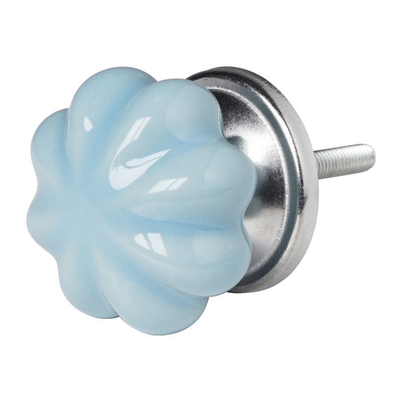Deurknopje pompoen - blauw - ø3.5 cm
