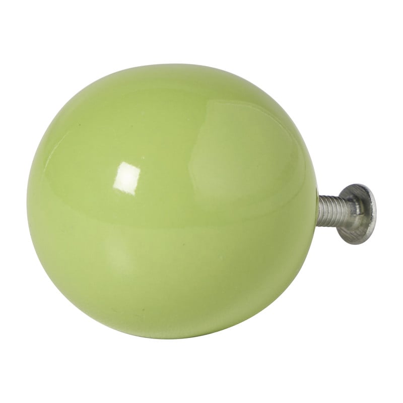 Deurknopje rond - groen - ø3.3x3.5 cm