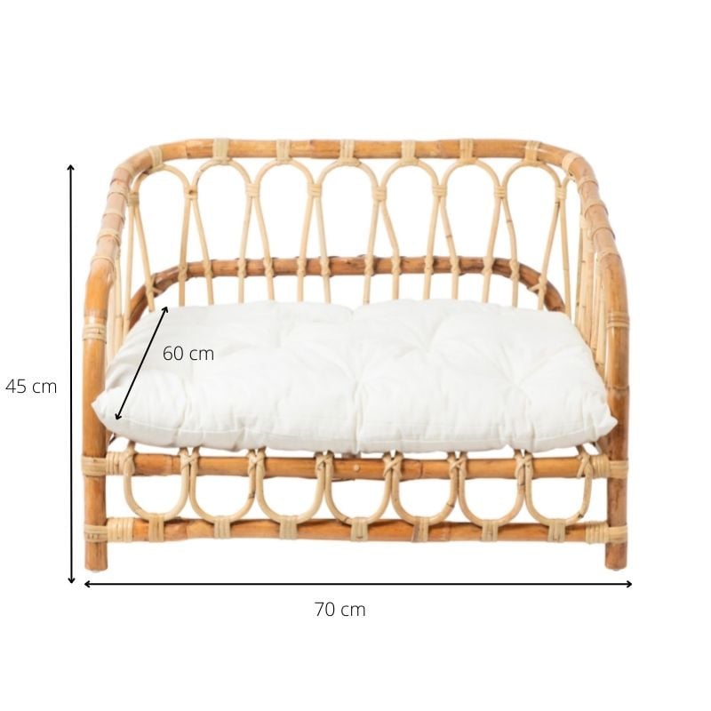 Rotan dierenmand - 70x60x45 cm