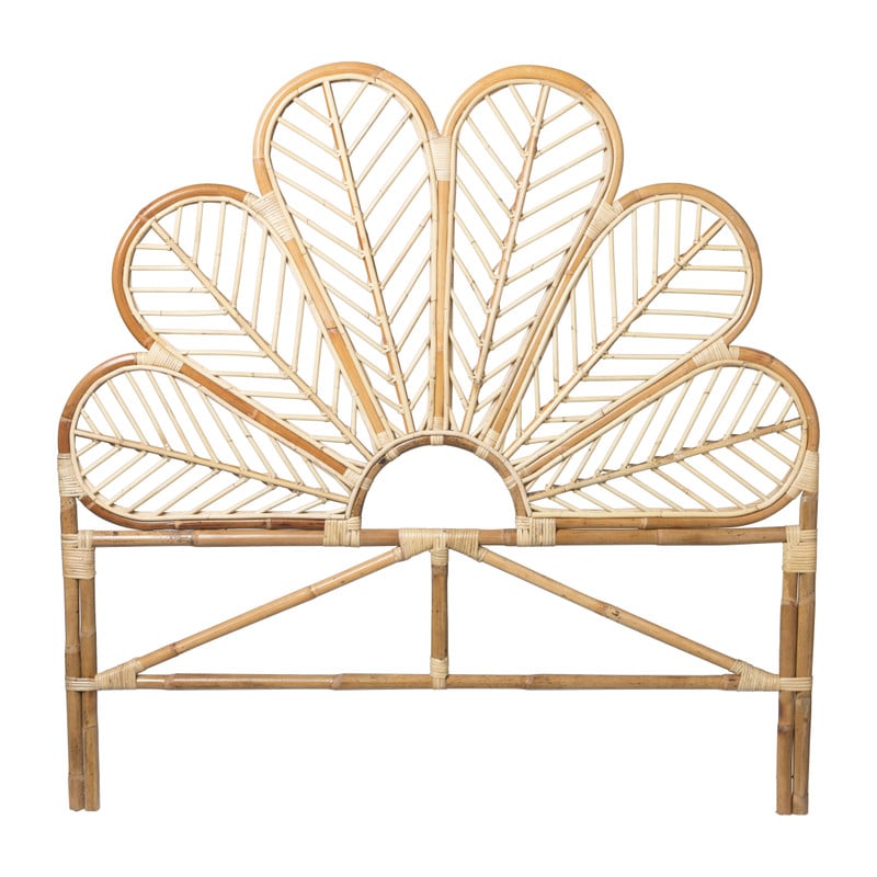 Lotus bed hoofdbord - 180 cm - naturel