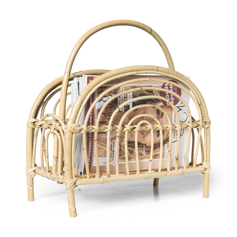 Rotan tijdschriftenrek - 40x21x45 cm