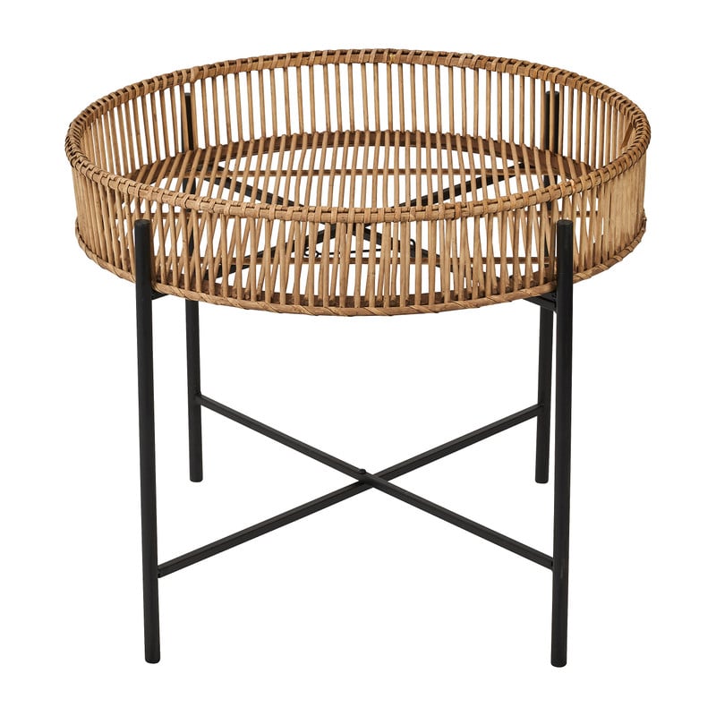 Bijzettafel met bamboe tray - ø60x49 cm