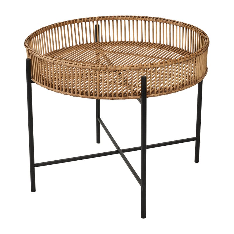 Bijzettafel met bamboe tray - ø60x49 cm