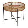 Bijzettafel met bamboe tray - ø60x49 cm