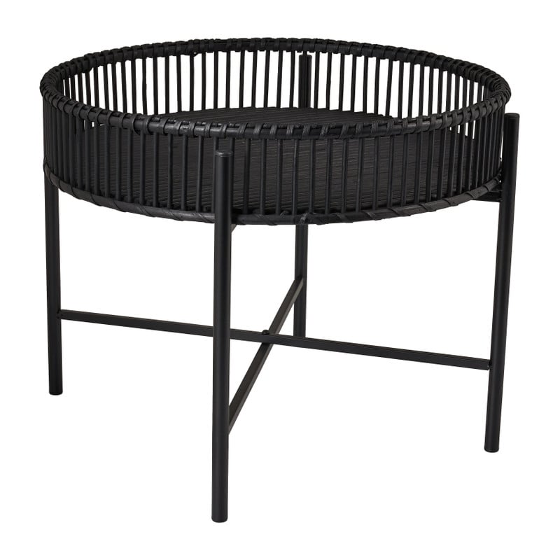Bijzettafel met bamboe tray - ø49x40 cm