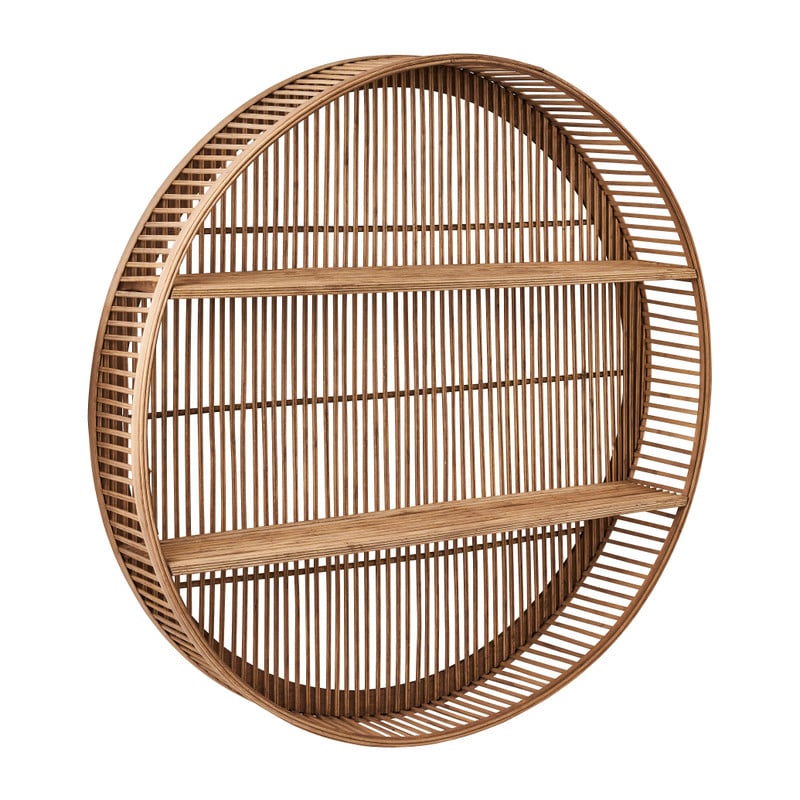 Wandkastje bamboe rond - ø75x12.5 cm