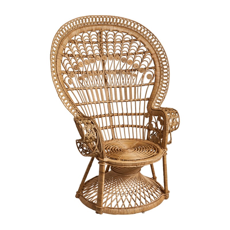 Rotan pauwentroon - 145x105x78 cm