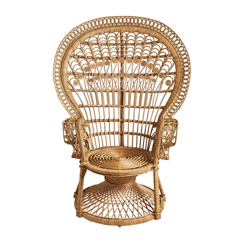 Rotan pauwentroon - 145x105x78 cm