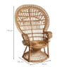 Rotan pauwentroon - 145x105x78 cm