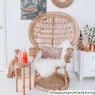 Rotan pauwentroon - 145x105x78 cm