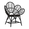 Rotan lotus kuipstoel - zwart - 97x89x64 cm