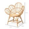 Lotus kuipstoel - rotan - naturel - 97x89x64 cm
