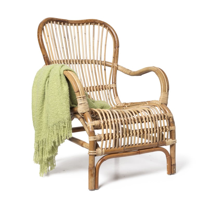 Rotan fauteuil Bandung - naturel - 83x69x84 cm