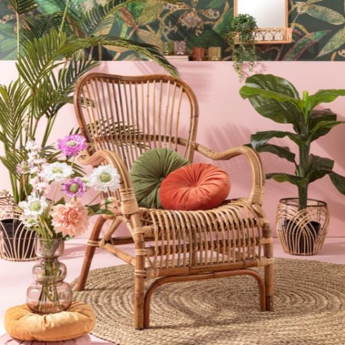 Rotan fauteuil Bandung - naturel - 83x69x84 cm