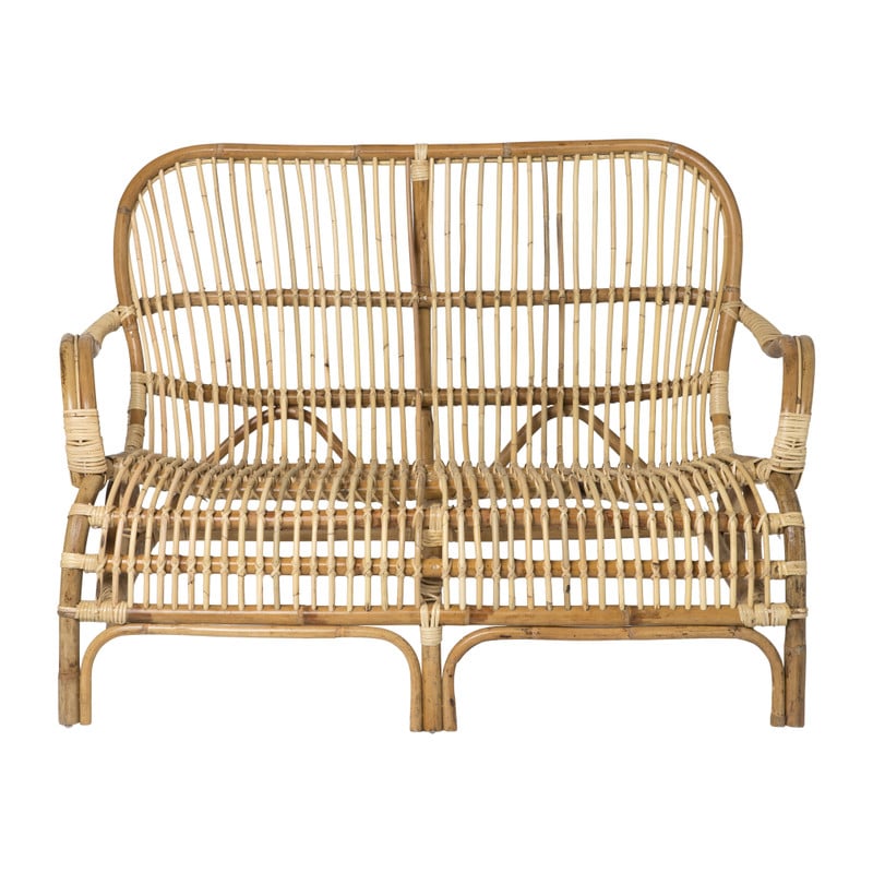 Rotan bank bandung - naturel - 125x83x86 cm