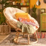 Rotan loungestoel Papasan - naturel - ø100x80 cm
