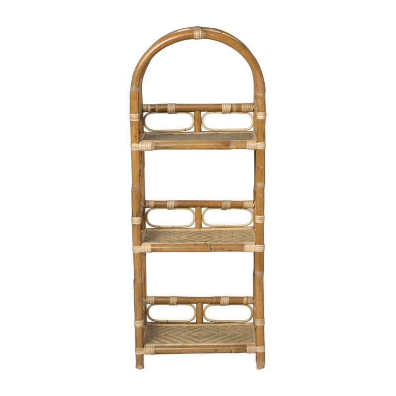 Rotan kast - 3 planken - naturel 